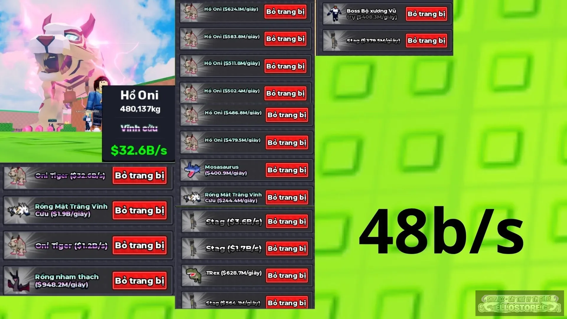 Acc Steal An Egg 48B/s 18/18 slot